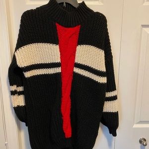 Men’s chunky Size L Cable knit sweater